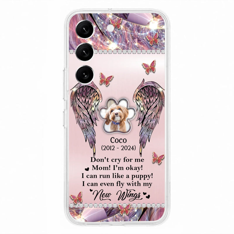 Personalized Memorial Phone Case - Upload Photo - Memorial Gift Idea For Dog Lover - Don't Cry For Me - Case For iPhone/Samsung