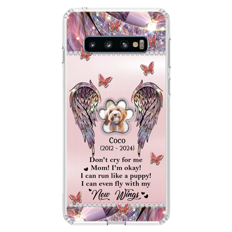 Personalized Memorial Phone Case - Upload Photo - Memorial Gift Idea For Dog Lover - Don't Cry For Me - Case For iPhone/Samsung