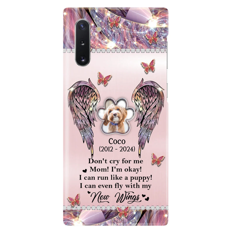 Personalized Memorial Phone Case - Upload Photo - Memorial Gift Idea For Dog Lover - Don't Cry For Me - Case For iPhone/Samsung
