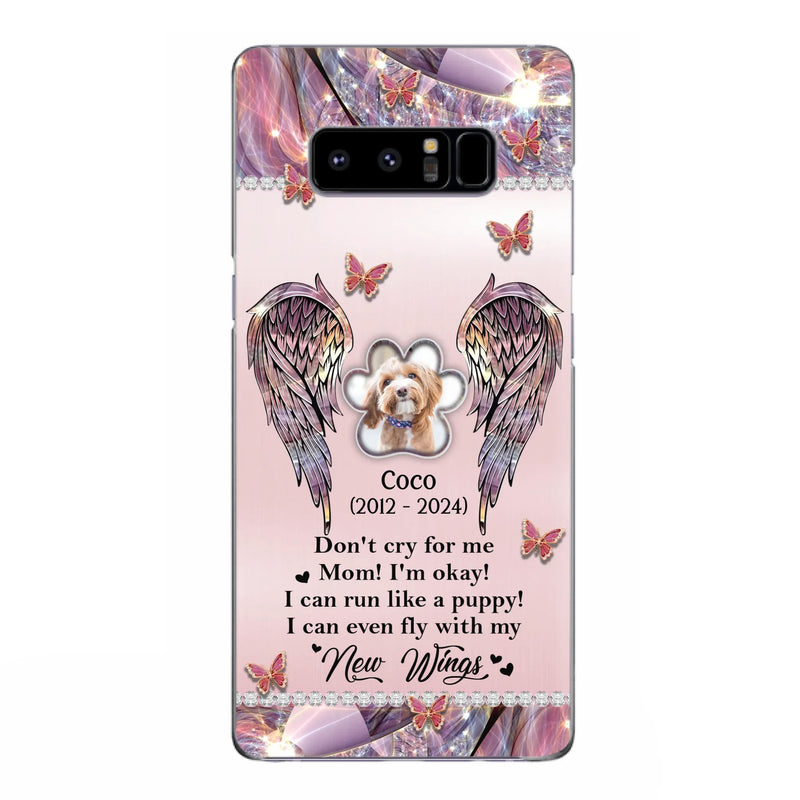 Personalized Memorial Phone Case - Upload Photo - Memorial Gift Idea For Dog Lover - Don't Cry For Me - Case For iPhone/Samsung