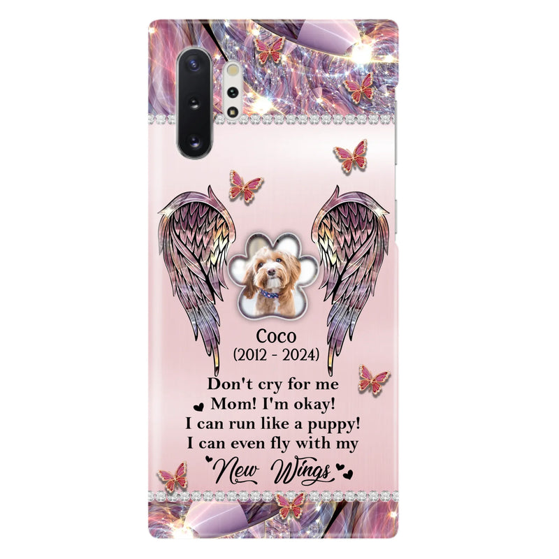 Personalized Memorial Phone Case - Upload Photo - Memorial Gift Idea For Dog Lover - Don't Cry For Me - Case For iPhone/Samsung