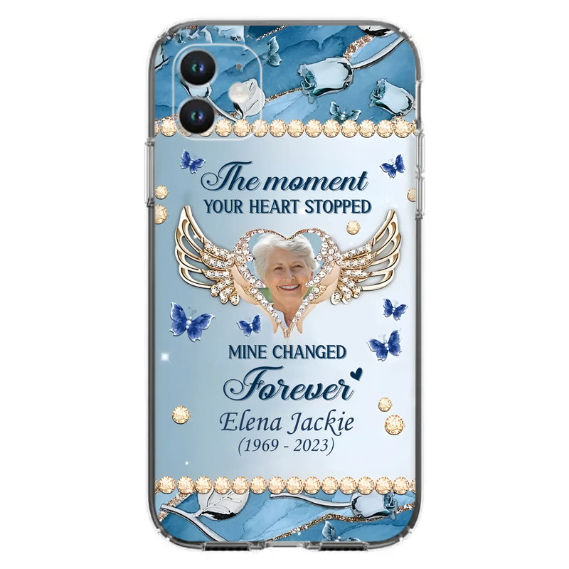 Personalized Memorial Phone Case - Memorial Gift Idea For Family - Case For iPhone/Samsung - The Moment Your Heart Stopped Mine Changed Forever