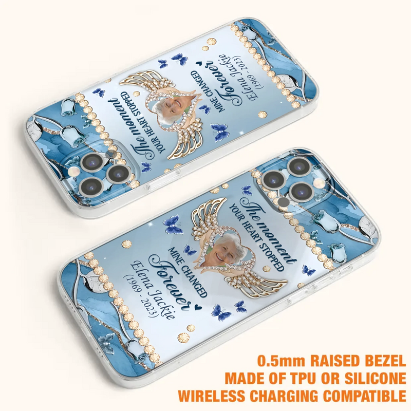 Personalized Memorial Phone Case - Memorial Gift Idea For Family - Case For iPhone/Samsung - The Moment Your Heart Stopped Mine Changed Forever