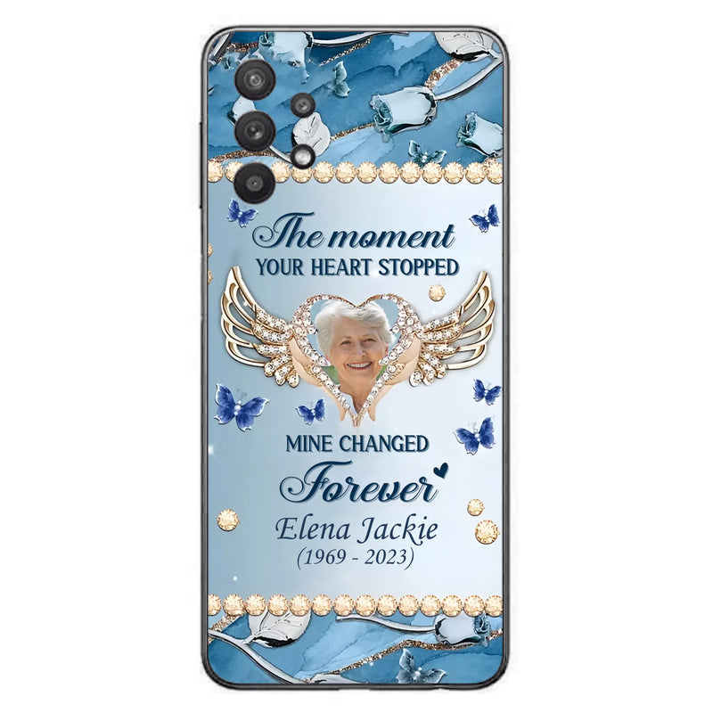 Personalized Memorial Phone Case - Memorial Gift Idea For Family - Case For iPhone/Samsung - The Moment Your Heart Stopped Mine Changed Forever