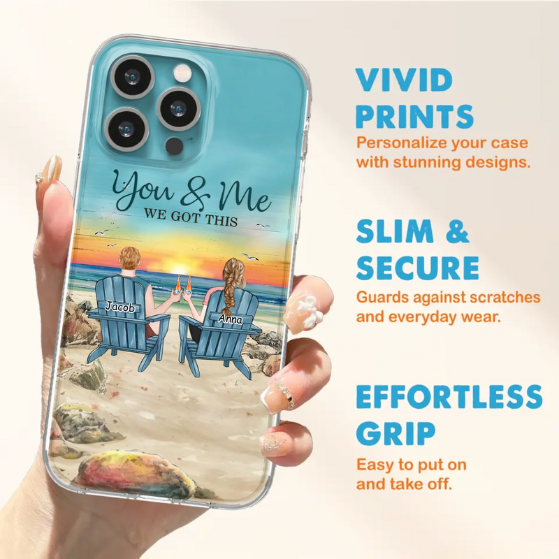 Custom Personalized Couple Phone Case - Gift Idea For Couple/ Valentines Day - You & Me We Got This - Case For iPhone/ Samsung