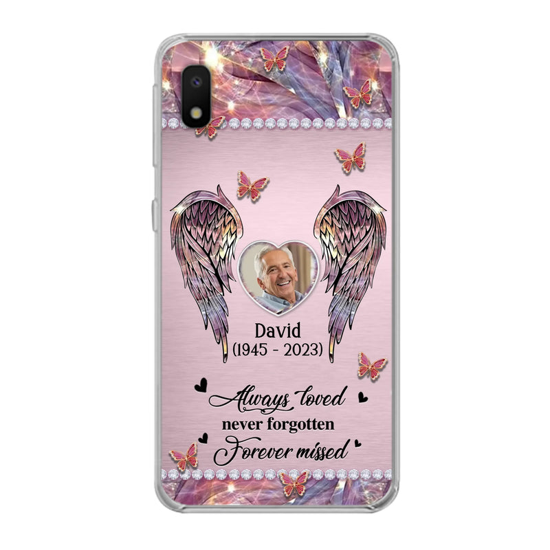 Custom Personalized Memorial Phone Case - Memorial Gift Idea For Family - Case For iPhone/Samsung - Always Loved Never Forgotten Forever Missed