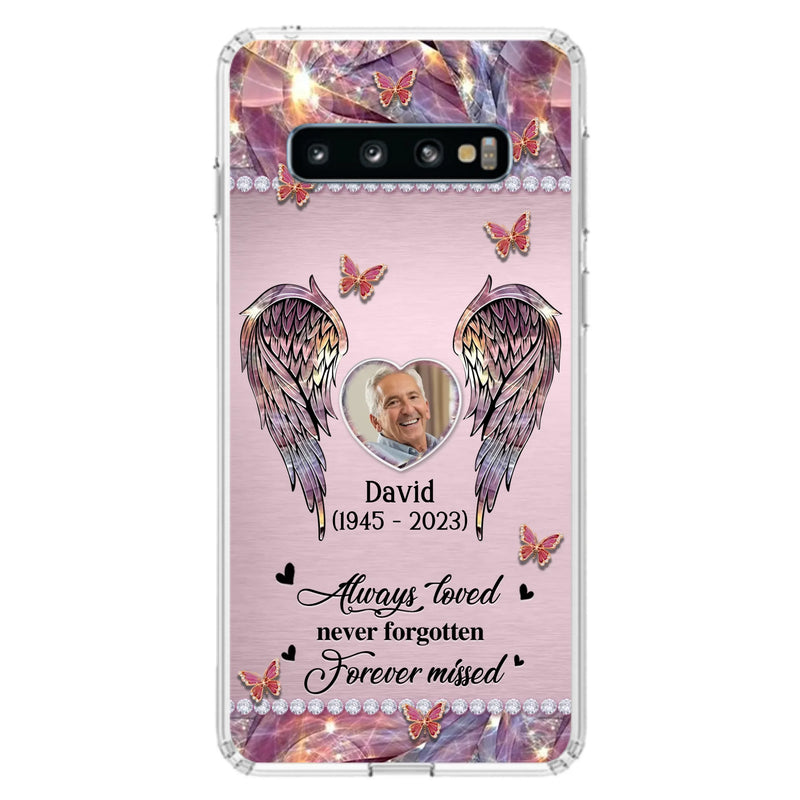 Custom Personalized Memorial Phone Case - Memorial Gift Idea For Family - Case For iPhone/Samsung - Always Loved Never Forgotten Forever Missed