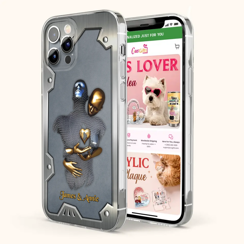 Custom Personalized Couple Phone Case - Gift Idea For Couple/ Valentines Day - Case For iPhone/ Samsung