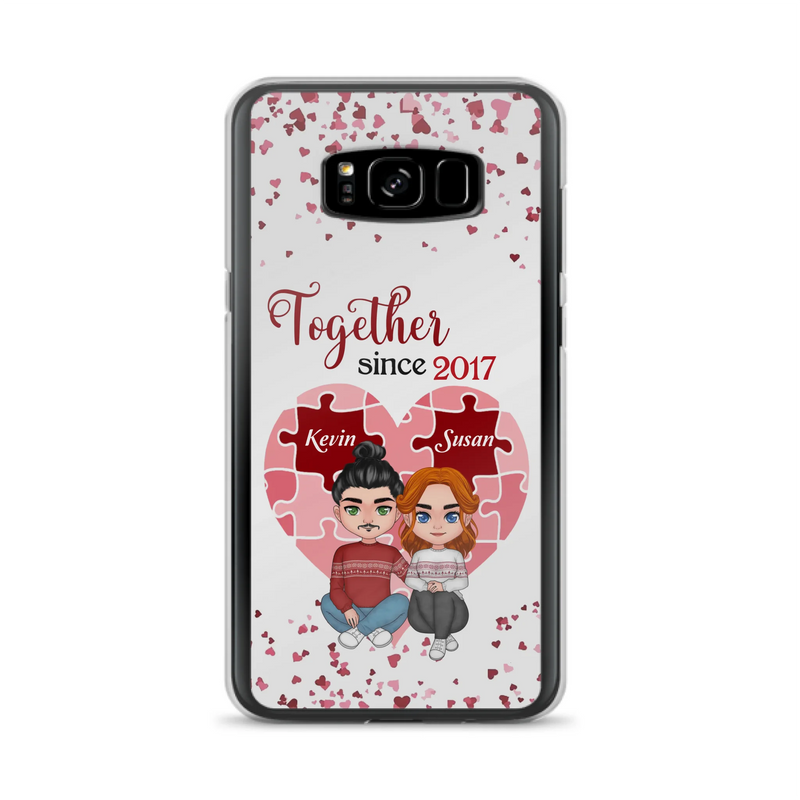 Custom Personalized Couple Phone Case - Gift Idea For Couple/Valentines Day - Together Since 2017 - Case For iPhone/Samsung