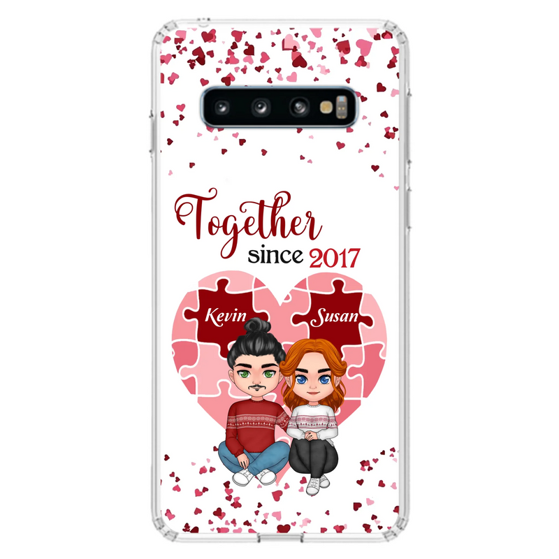 Custom Personalized Couple Phone Case - Gift Idea For Couple/Valentines Day - Together Since 2017 - Case For iPhone/Samsung