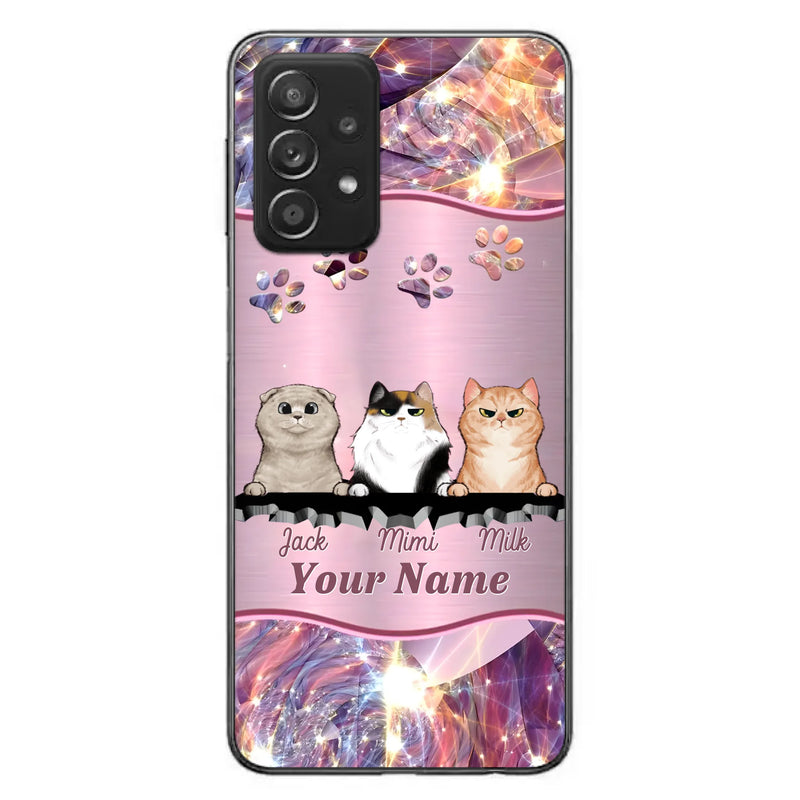 Custom Personalized Cats Phone Case - Gift Idea For Cat Lover - Up to 3  Cats - Cases For iPhone/Samsung