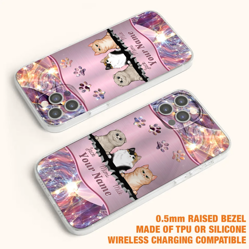 Custom Personalized Cats Phone Case - Gift Idea For Cat Lover - Up to 3  Cats - Cases For iPhone/Samsung