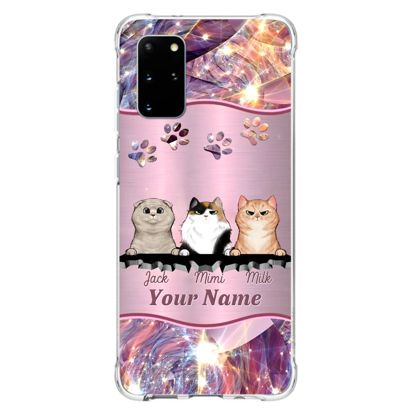 Custom Personalized Cats Phone Case - Gift Idea For Cat Lover - Up to 3  Cats - Cases For iPhone/Samsung