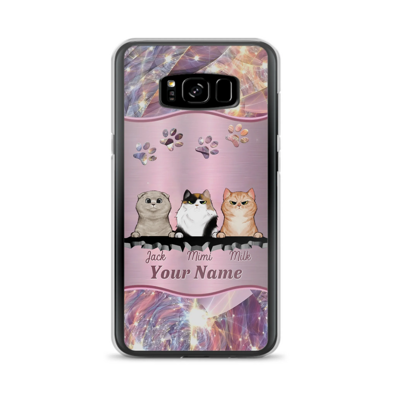 Custom Personalized Cats Phone Case - Gift Idea For Cat Lover - Up to 3  Cats - Cases For iPhone/Samsung