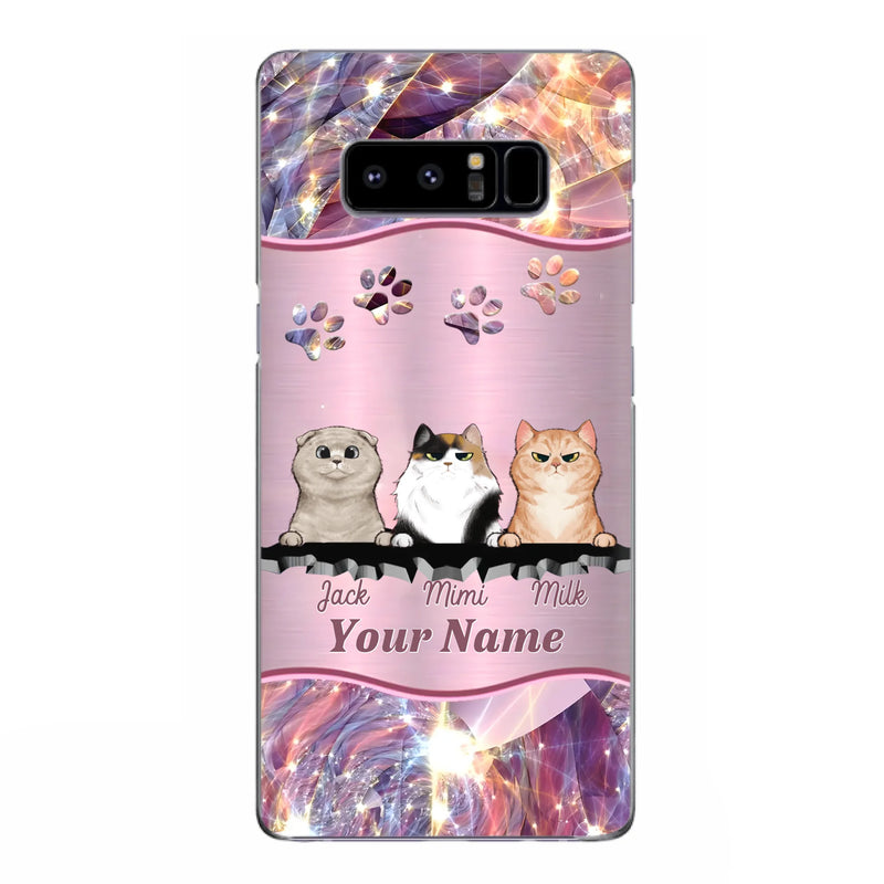 Custom Personalized Cats Phone Case - Gift Idea For Cat Lover - Up to 3  Cats - Cases For iPhone/Samsung