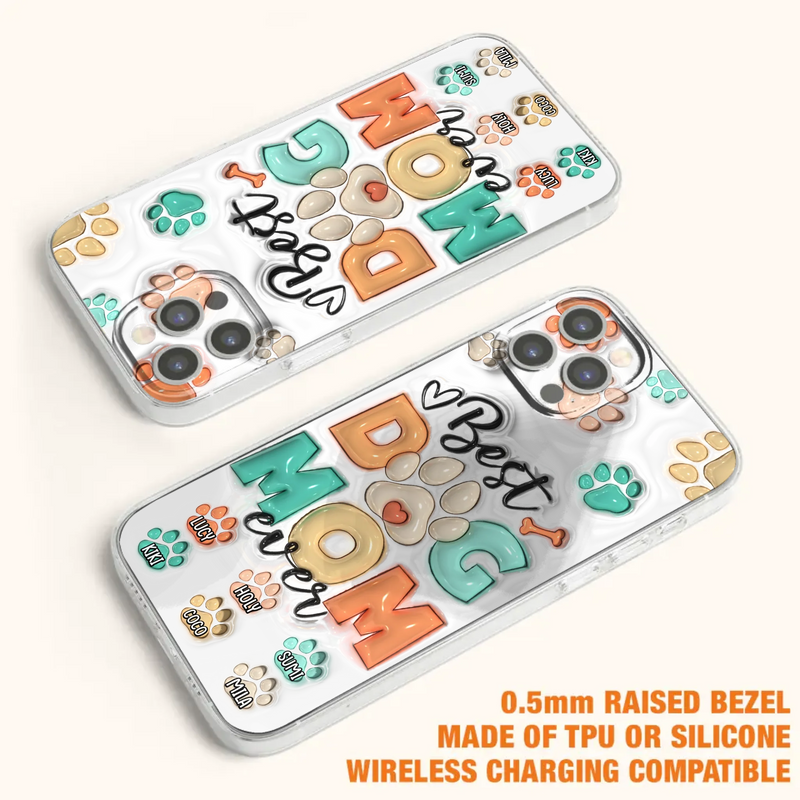 Personalized Dog Mom/Dad Phone Case - Gift Idea For Dog Owners/Lovers - Upto 6 Paws - Best Dog Mom Ever - Case For iPhone/Samsung