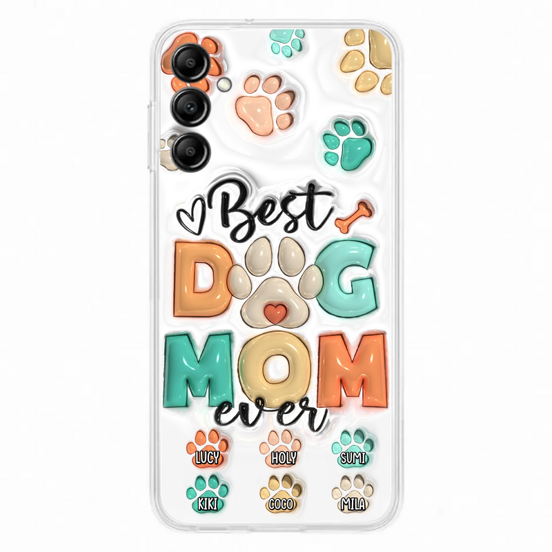 Personalized Dog Mom/Dad Phone Case - Gift Idea For Dog Owners/Lovers - Upto 6 Paws - Best Dog Mom Ever - Case For iPhone/Samsung