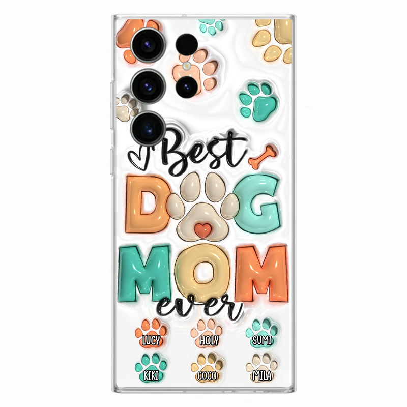 Personalized Dog Mom/Dad Phone Case - Gift Idea For Dog Owners/Lovers - Upto 6 Paws - Best Dog Mom Ever - Case For iPhone/Samsung
