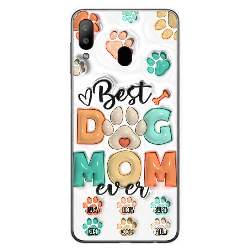 Personalized Dog Mom/Dad Phone Case - Gift Idea For Dog Owners/Lovers - Upto 6 Paws - Best Dog Mom Ever - Case For iPhone/Samsung