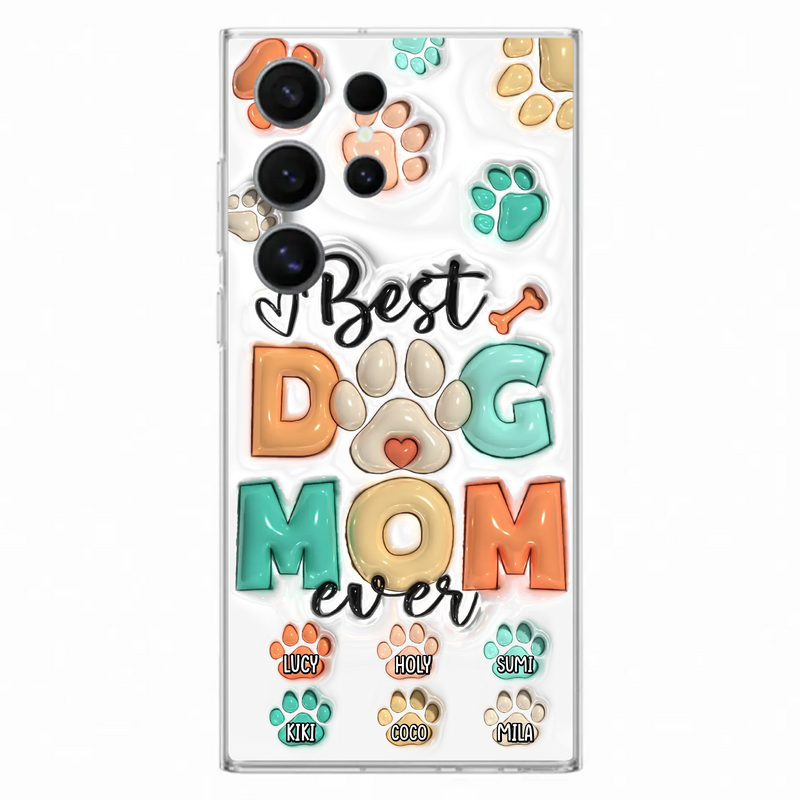 Personalized Dog Mom/Dad Phone Case - Gift Idea For Dog Owners/Lovers - Upto 6 Paws - Best Dog Mom Ever - Case For iPhone/Samsung