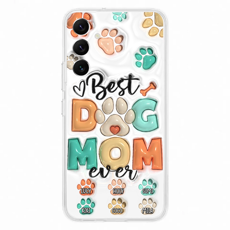 Personalized Dog Mom/Dad Phone Case - Gift Idea For Dog Owners/Lovers - Upto 6 Paws - Best Dog Mom Ever - Case For iPhone/Samsung