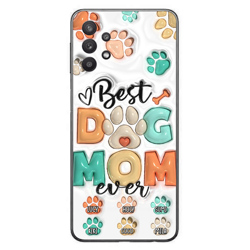 Personalized Dog Mom/Dad Phone Case - Gift Idea For Dog Owners/Lovers - Upto 6 Paws - Best Dog Mom Ever - Case For iPhone/Samsung