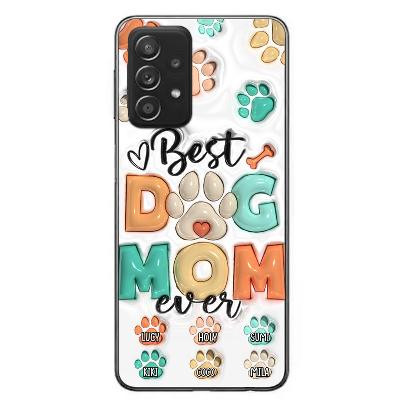 Personalized Dog Mom/Dad Phone Case - Gift Idea For Dog Owners/Lovers - Upto 6 Paws - Best Dog Mom Ever - Case For iPhone/Samsung