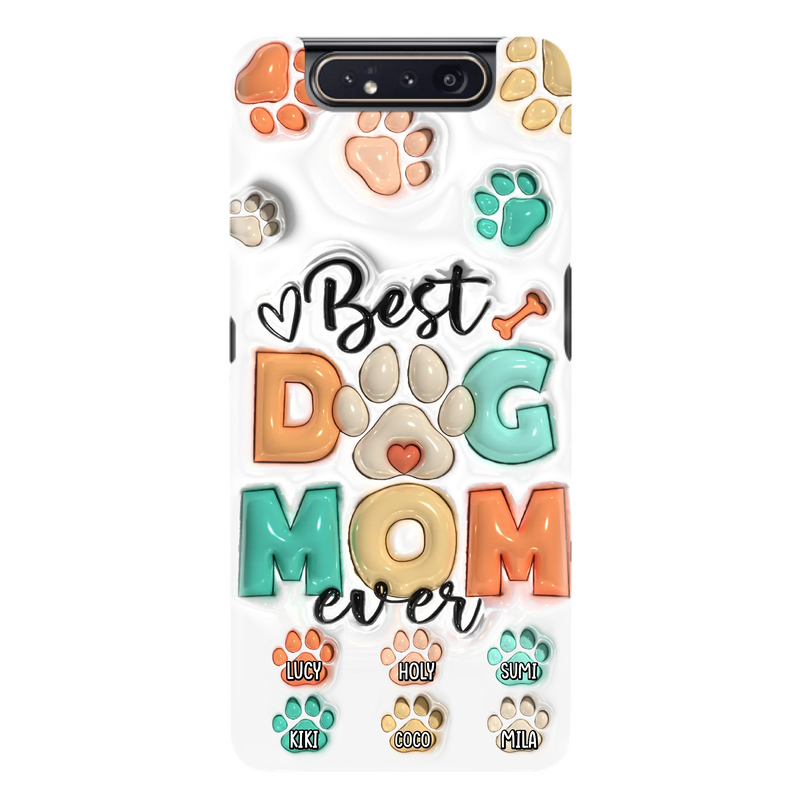 Personalized Dog Mom/Dad Phone Case - Gift Idea For Dog Owners/Lovers - Upto 6 Paws - Best Dog Mom Ever - Case For iPhone/Samsung