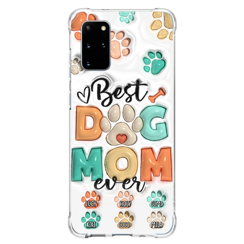 Personalized Dog Mom/Dad Phone Case - Gift Idea For Dog Owners/Lovers - Upto 6 Paws - Best Dog Mom Ever - Case For iPhone/Samsung