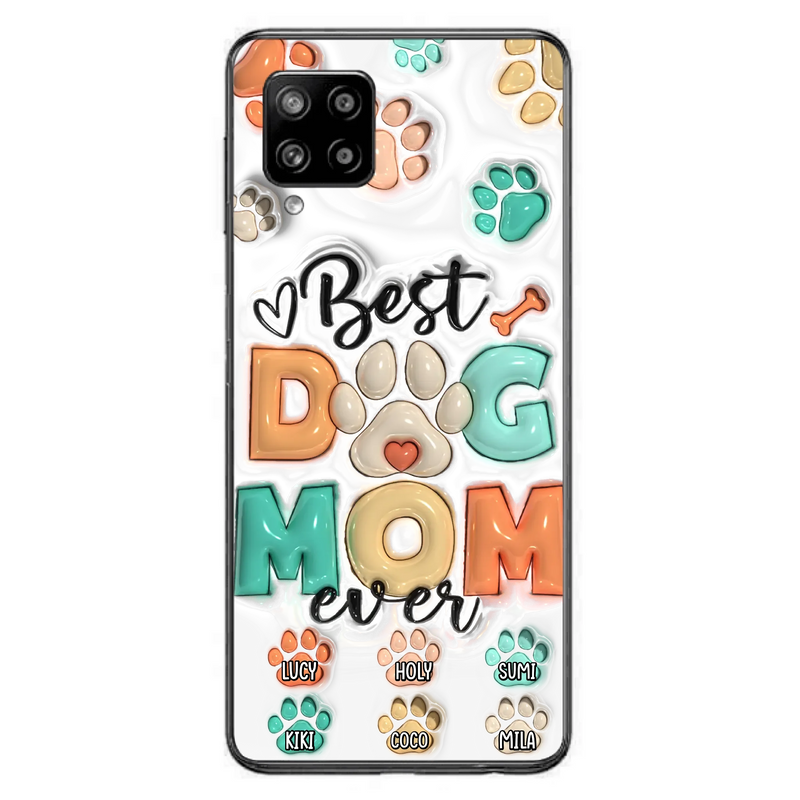 Personalized Dog Mom/Dad Phone Case - Gift Idea For Dog Owners/Lovers - Upto 6 Paws - Best Dog Mom Ever - Case For iPhone/Samsung