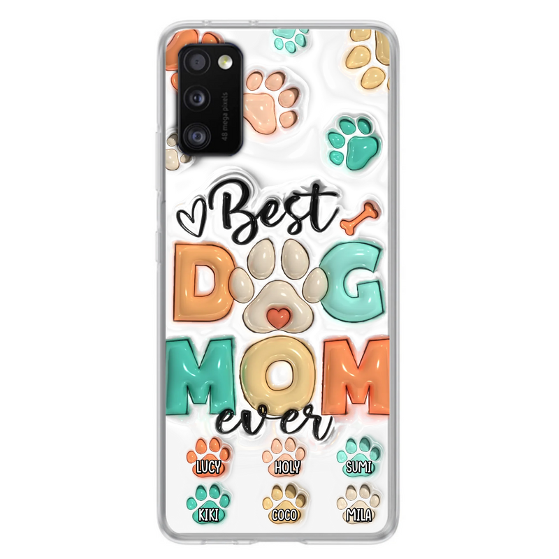 Personalized Dog Mom/Dad Phone Case - Gift Idea For Dog Owners/Lovers - Upto 6 Paws - Best Dog Mom Ever - Case For iPhone/Samsung