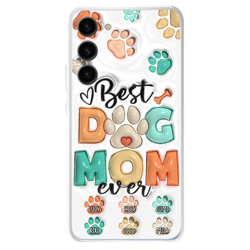 Personalized Dog Mom/Dad Phone Case - Gift Idea For Dog Owners/Lovers - Upto 6 Paws - Best Dog Mom Ever - Case For iPhone/Samsung
