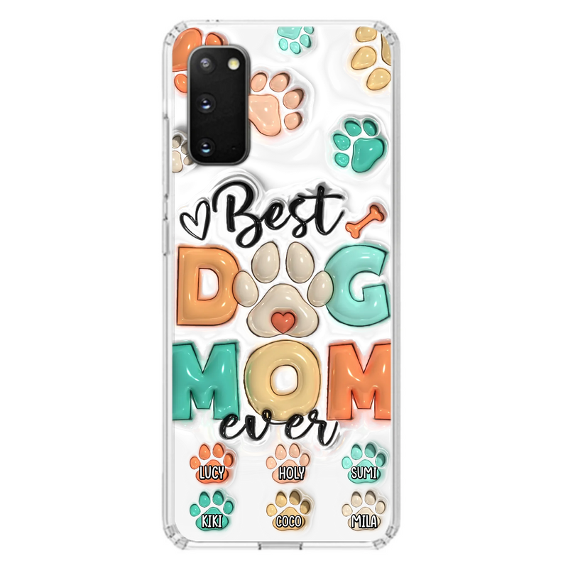 Personalized Dog Mom/Dad Phone Case - Gift Idea For Dog Owners/Lovers - Upto 6 Paws - Best Dog Mom Ever - Case For iPhone/Samsung