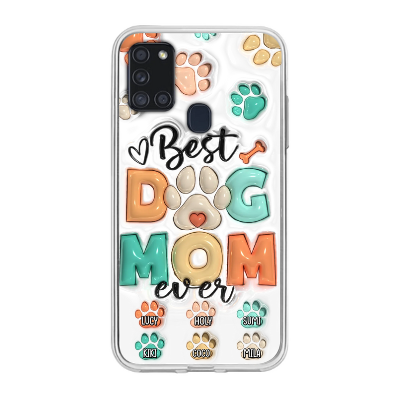 Personalized Dog Mom/Dad Phone Case - Gift Idea For Dog Owners/Lovers - Upto 6 Paws - Best Dog Mom Ever - Case For iPhone/Samsung