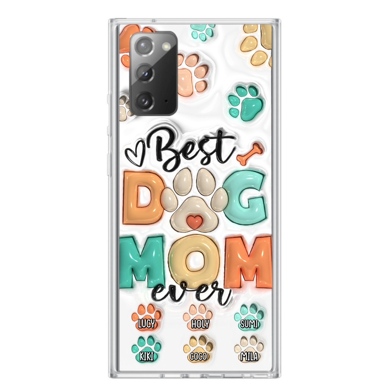 Personalized Dog Mom/Dad Phone Case - Gift Idea For Dog Owners/Lovers - Upto 6 Paws - Best Dog Mom Ever - Case For iPhone/Samsung