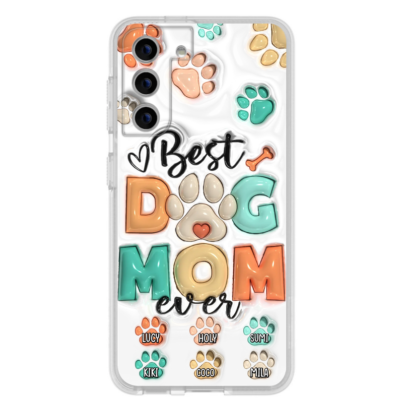 Personalized Dog Mom/Dad Phone Case - Gift Idea For Dog Owners/Lovers - Upto 6 Paws - Best Dog Mom Ever - Case For iPhone/Samsung