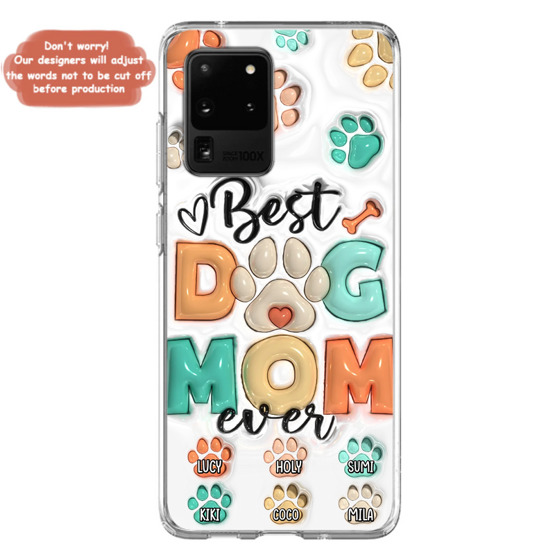 Personalized Dog Mom/Dad Phone Case - Gift Idea For Dog Owners/Lovers - Upto 6 Paws - Best Dog Mom Ever - Case For iPhone/Samsung