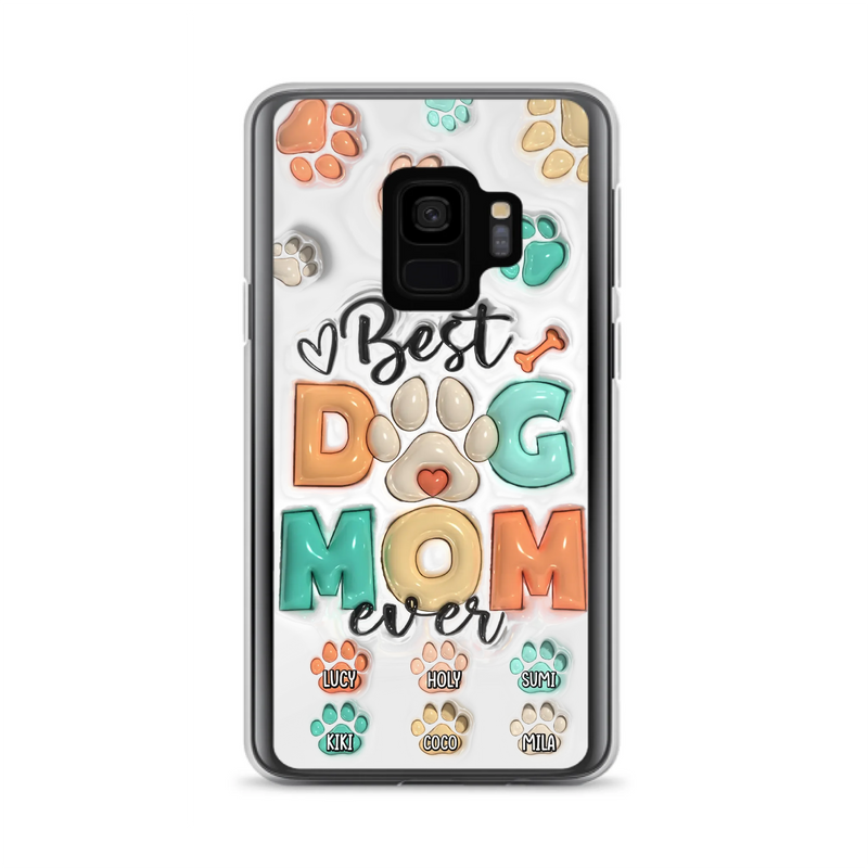 Personalized Dog Mom/Dad Phone Case - Gift Idea For Dog Owners/Lovers - Upto 6 Paws - Best Dog Mom Ever - Case For iPhone/Samsung