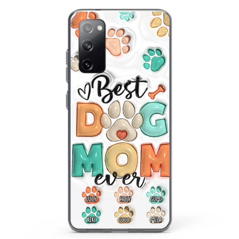Personalized Dog Mom/Dad Phone Case - Gift Idea For Dog Owners/Lovers - Upto 6 Paws - Best Dog Mom Ever - Case For iPhone/Samsung