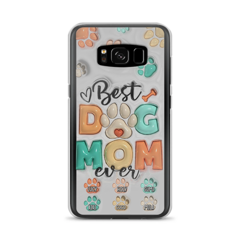 Personalized Dog Mom/Dad Phone Case - Gift Idea For Dog Owners/Lovers - Upto 6 Paws - Best Dog Mom Ever - Case For iPhone/Samsung