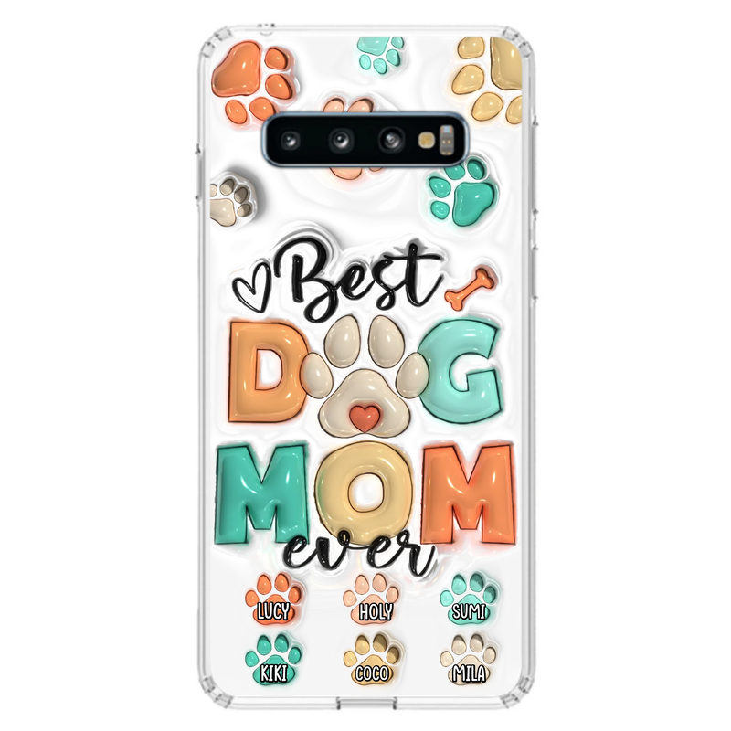Personalized Dog Mom/Dad Phone Case - Gift Idea For Dog Owners/Lovers - Upto 6 Paws - Best Dog Mom Ever - Case For iPhone/Samsung