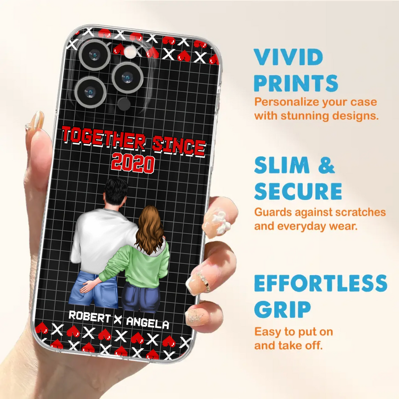 Custom Personalized Couple Phone Case - Gift Idea For Couple/Valentines Day - Together Since 2020 - Case For iPhone/Samsung