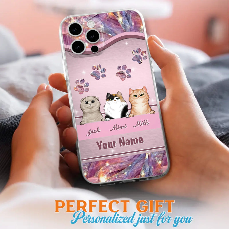 Custom Personalized Cat Phone Case For iPhone And Samsung - Gift Idea For Cat Lover - Up to 3  Cats