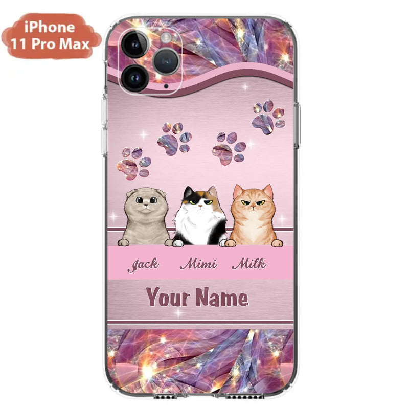 Custom Personalized Cat Phone Case For iPhone And Samsung - Gift Idea For Cat Lover - Up to 3  Cats