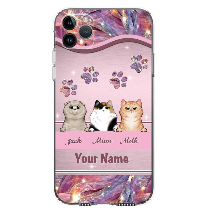 Custom Personalized Cat Phone Case For iPhone And Samsung - Gift Idea For Cat Lover - Up to 3  Cats