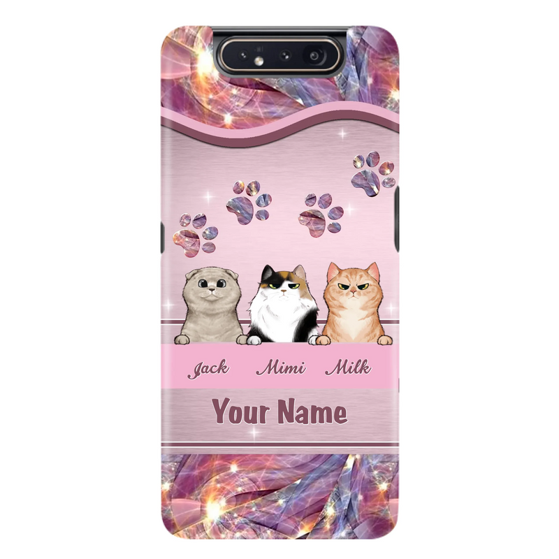 Custom Personalized Cat Phone Case For iPhone And Samsung - Gift Idea For Cat Lover - Up to 3  Cats