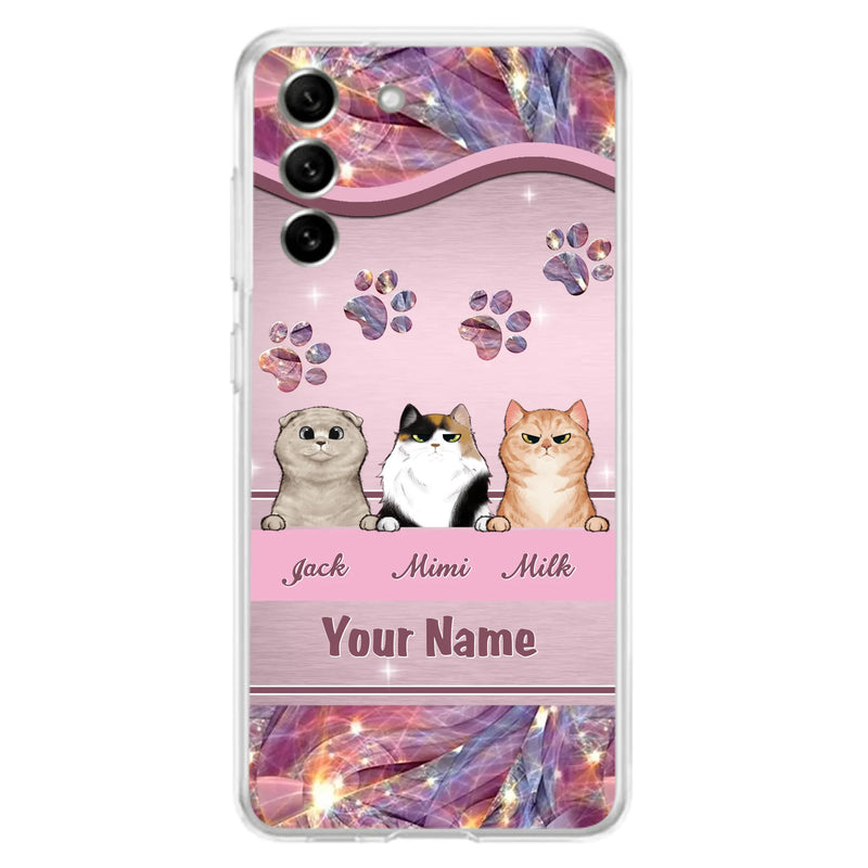 Custom Personalized Cat Phone Case For iPhone And Samsung - Gift Idea For Cat Lover - Up to 3  Cats