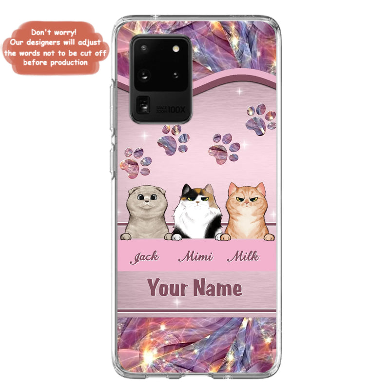Custom Personalized Cat Phone Case For iPhone And Samsung - Gift Idea For Cat Lover - Up to 3  Cats