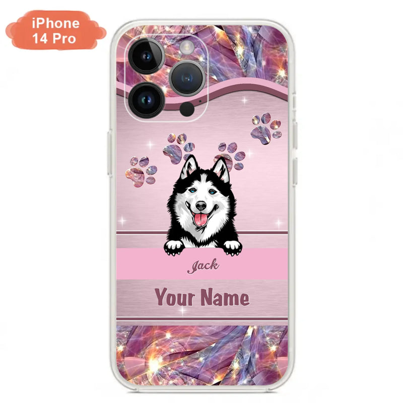 Custom Personalized Dog Phone Case For iPhone And Samsung - Gift Idea For Dog Lover - Up to 3 Dogs