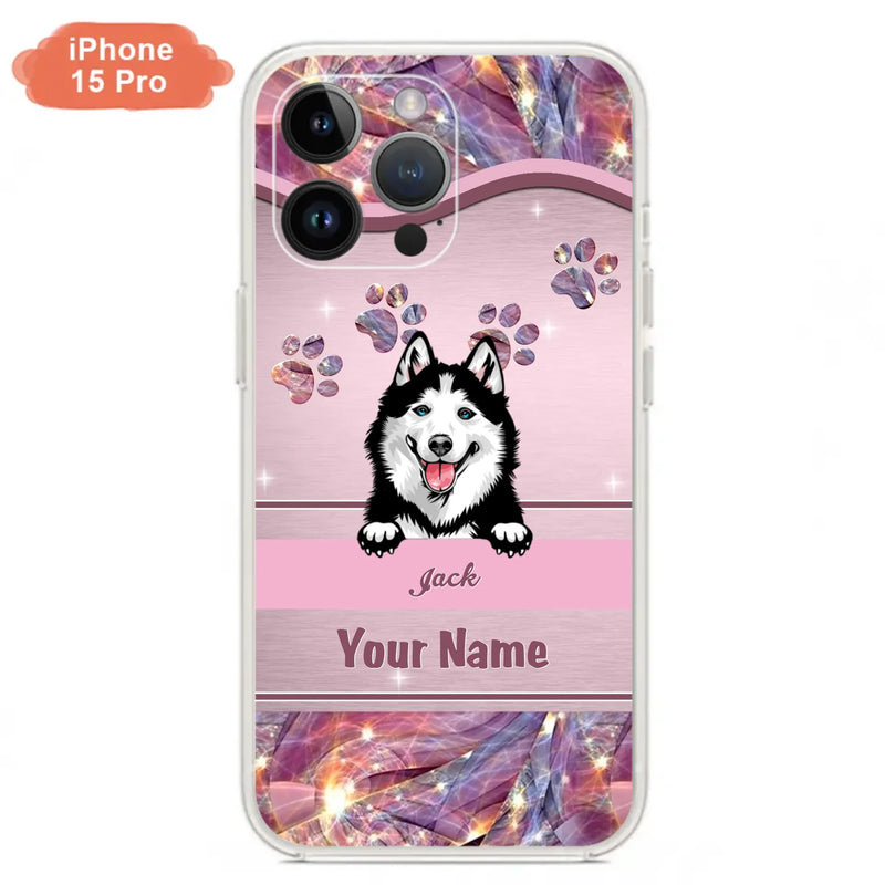 Custom Personalized Dog Phone Case For iPhone And Samsung - Gift Idea For Dog Lover - Up to 3 Dogs